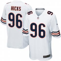 Mens Nike Chicago Bears 96 Akiem Hicks Game White NFL Jersey