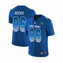 Mens Nike Chicago Bears 96 Akiem Hicks Limited Royal Blue NFC 2019 Pro Bowl NFL Jersey