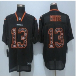 New Chicago Bears #13 Kevin White New Lights Out Black Men Stitched NFL Elite Jersey