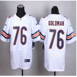 New Chicago Bears #76 Eddie Goldman White Men Stitched NFL Elite Jersey