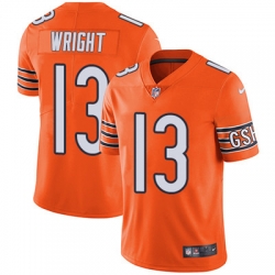 Nike Bears #13 Kendall Wright Orange Mens Stitched NFL Limited Rush Jersey