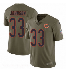 Nike Bears 33 Jaylon Johnson Olive Men Stitched NFL Limited 2017 Salute To Service Jersey