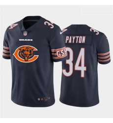 Nike Bears 34 Walter Payton Navy Team Big Logo Vapor Untouchable Limited Jersey