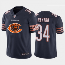 Nike Bears 34 Walter Payton Navy Team Big Logo Vapor Untouchable Limited Jersey