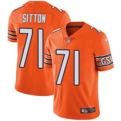 Nike Bears #71 Josh Sitton Orange Mens Stitched NFL Limited Rush Jersey