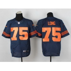 Nike Bears #75 Kyle Long Navy Blue Alternate Mens Stitched NFL Elite Jersey