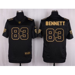 Nike Bears #83 Martellus Bennett Black Mens Stitched NFL Elite Pro Line Gold Collection Jersey