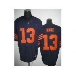 Nike Chicago Bears 13 Johnny Knox Blue Elite Orange Number NFL Jersey