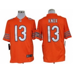 Nike Chicago Bears 13 Johnny Knox Orange Game NFL Jersey