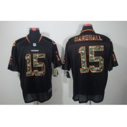 Nike Chicago Bears 15 Brandon Marshall Black Elite Lights Out Camo Number NFL Jersey