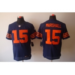 Nike Chicago Bears 15 Brandon Marshall Blue Elite Orange Number NFL Jersey