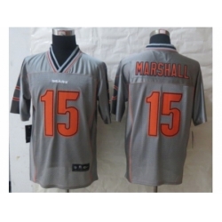 Nike Chicago Bears 15 Brandon Marshall Grey Elite Vapor NFL Jersey