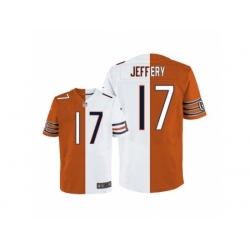 Nike Chicago Bears 17 Alshon Jeffery White-Orange Elite split NFL Jersey