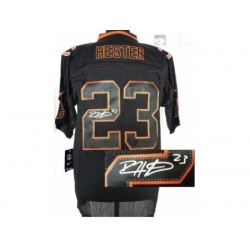 Nike Chicago Bears 23 Devin Hester Black Elite Light Out Signed NFL Jersey