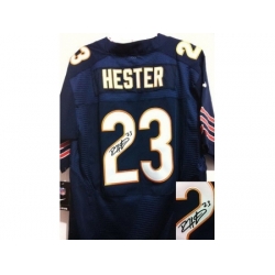 Nike Chicago Bears 23 Devin Hester Blue Elite Signed NFL Jersey