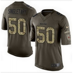 Nike Chicago Bears #50 Mike Singletary Green Mens Stitched NFL Limited Salute to Service Jersey