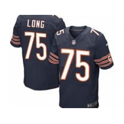 Nike Chicago Bears 75 Kyle Long Blue Elite NFL Jersey