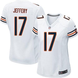 Nike NFL Chicago Bears #17 Alshon Jeffery White Women's Elite Road Jersey