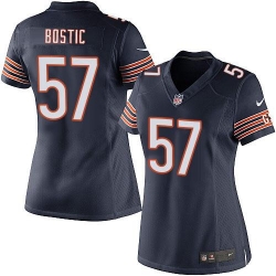 Nike NFL Chicago Bears #57 Jon Bostic Navy Blue Women's Limited Team Color Jersey