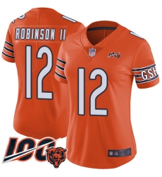 Women Chicago Bears 12 Allen Robinson Orange Alternate 100th Season Limited Football Jersey