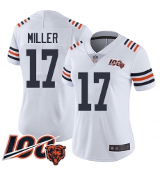 Women Chicago Bears 17 Anthony Miller White 100th Season Limited Football Jersey