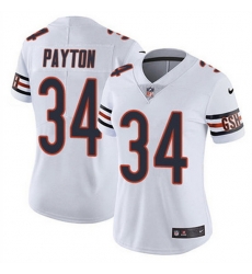 Women Chicago Bears 34 Walter Payton White Vapor Untouchable Limited Stitched Jersey