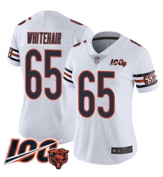 Women Chicago Bears 65 Cody Whitehair White Vapor Untouchable Limited Player 100th Season Football Jersey