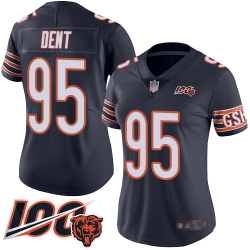 Women Chicago Bears 95 Richard Dent Navy Blue Team Color 100th Season Limited Football Jersey