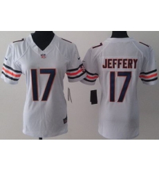 Women Nike Chicago Bears 17 Alshon Jeffery White LIMITED Jerseys