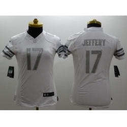 Women Nike Chicago Bears #17 Jeffery Platinum White Jerseys