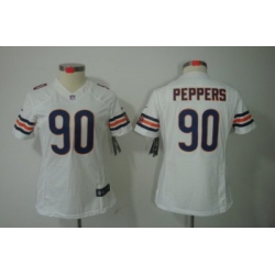 Women Nike Chicago Bears 90 Julius Peppers White Color[NIKE LIMITED Jersey]