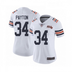 Womens Chicago Bears 34 Walter Payton White 100th Season Limited Football Jersey