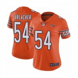 Womens Chicago Bears 54 Brian Urlacher Orange Alternate 100th Season Limited Football Jersey