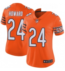 Womens Nike Chicago Bears 24 Jordan Howard Limited Orange Rush Vapor Untouchable NFL Jersey