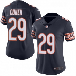 Womens Nike Chicago Bears 29 Tarik Cohen Navy Blue Team Color Vapor Untouchable Limited Player NFL Jersey