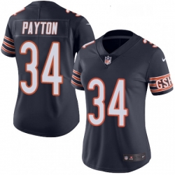 Womens Nike Chicago Bears 34 Walter Payton Elite Navy Blue Team Color NFL Jersey