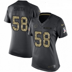 Womens Nike Chicago Bears 58 Roquan Smith Limited Black 2016 Salute to Service NFL Jersey