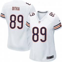 Womens Nike Chicago Bears 89 Mike Ditka Game White NFL Jersey