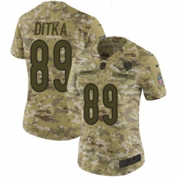 Womens Nike Chicago Bears 89 Mike Ditka Limited Camo 2018 Salute to Service NFL Jersey