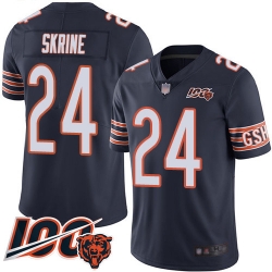 Youth Chicago Bears 24 Buster Skrine Navy Blue Team Color 100th Season Limited Football Jersey