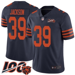 Youth Chicago Bears 39 Eddie Jackson Limited Navy Blue Rush Vapor Untouchable 100th Season Football Jersey