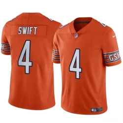 Youth Chicago Bears 4 D'Andre Swift Orange Vapor Stitched Football Jersey