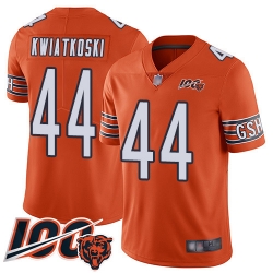 Youth Chicago Bears 44 Nick Kwiatkoski Orange Alternate 100th Season Limited Football Jersey