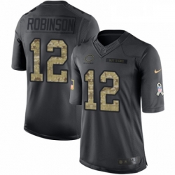 Youth Nike Chicago Bears 12 Allen Robinson Limited Black 2016 Salute to Service NFL Jersey