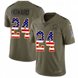 Youth Nike Chicago Bears 24 Jordan Howard Limited OliveUSA Flag Salute to Service NFL Jersey