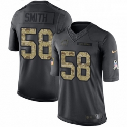 Youth Nike Chicago Bears 58 Roquan Smith Limited Black 2016 Salute to Service NFL Jersey