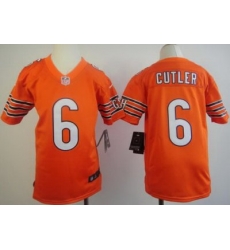 Youth Nike Chicago Bears 6# Jay Cutler Orange NFL Jerseys