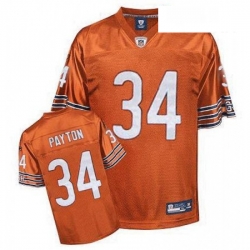 Youth Reebok Chicago Bears 34 Walter Payton Orange Replica Throwback NFL Jersey