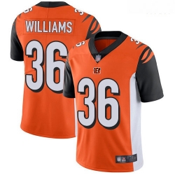 Bengals 36 Shawn Williams Orange Alternate Men Stitched Football Vapor Untouchable Limited Jersey