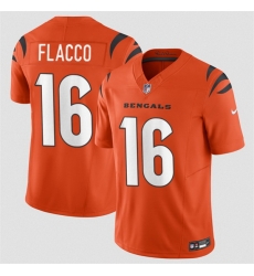 Men Cincinnati Bengals 16 Joe Flacco Orange 2025 F U S E  Vapor Untouchable Limited Stitched Football Jersey Men Cincinnati Bengals 16 Joe Flacco Orange 2025 F U S E  Vapor Untouchable Limited Stitched Football Jersey
